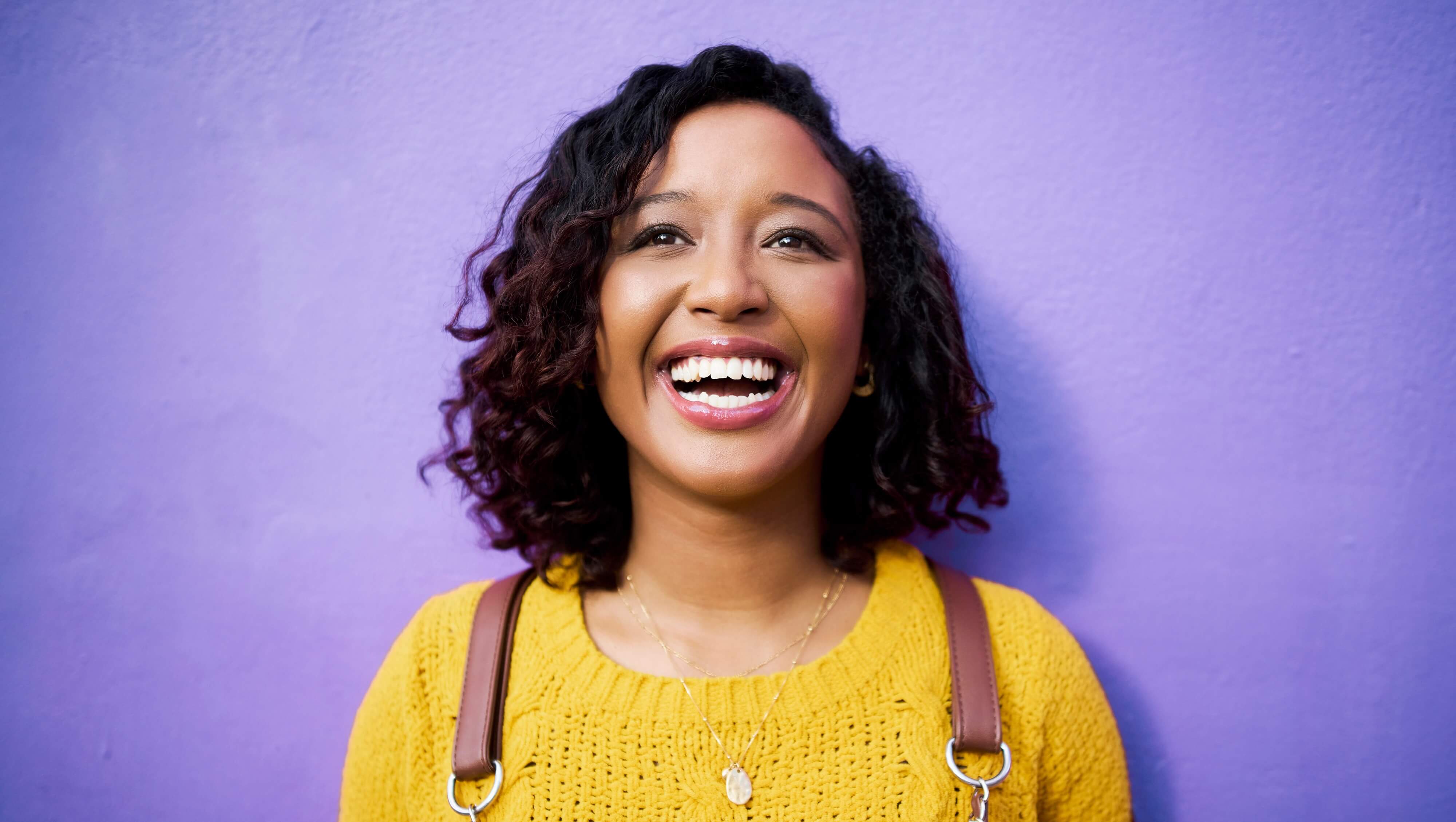 woman smiling