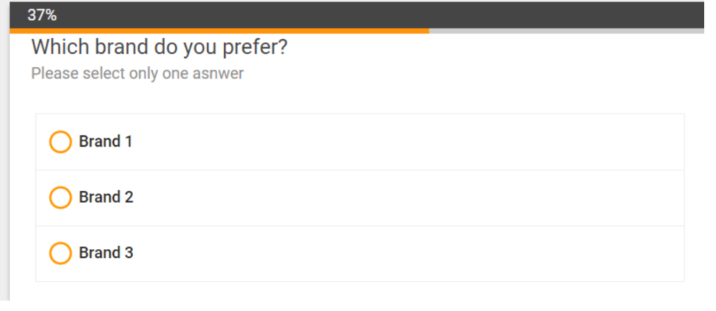 single choice question