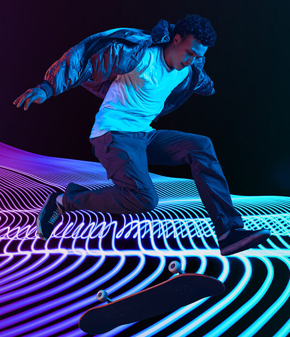male skateboarder