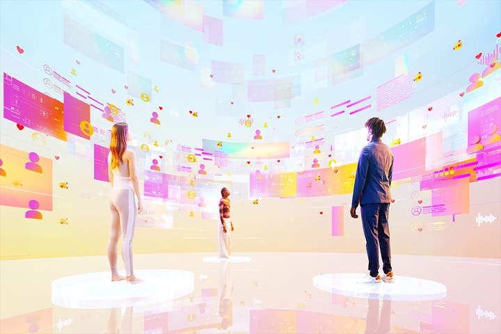 people looking at screens