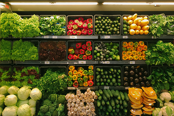 Vegetables in a supermarket