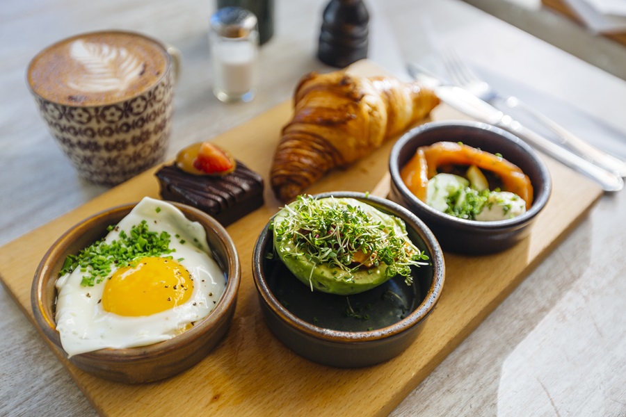 Food at a cafe